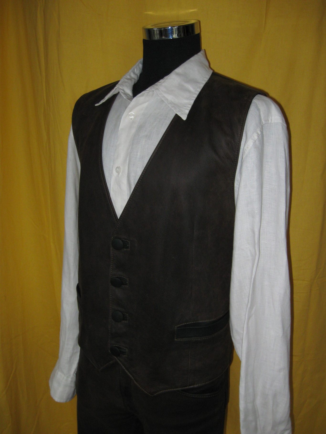 Lederweste Herren Modell "Bergamo"