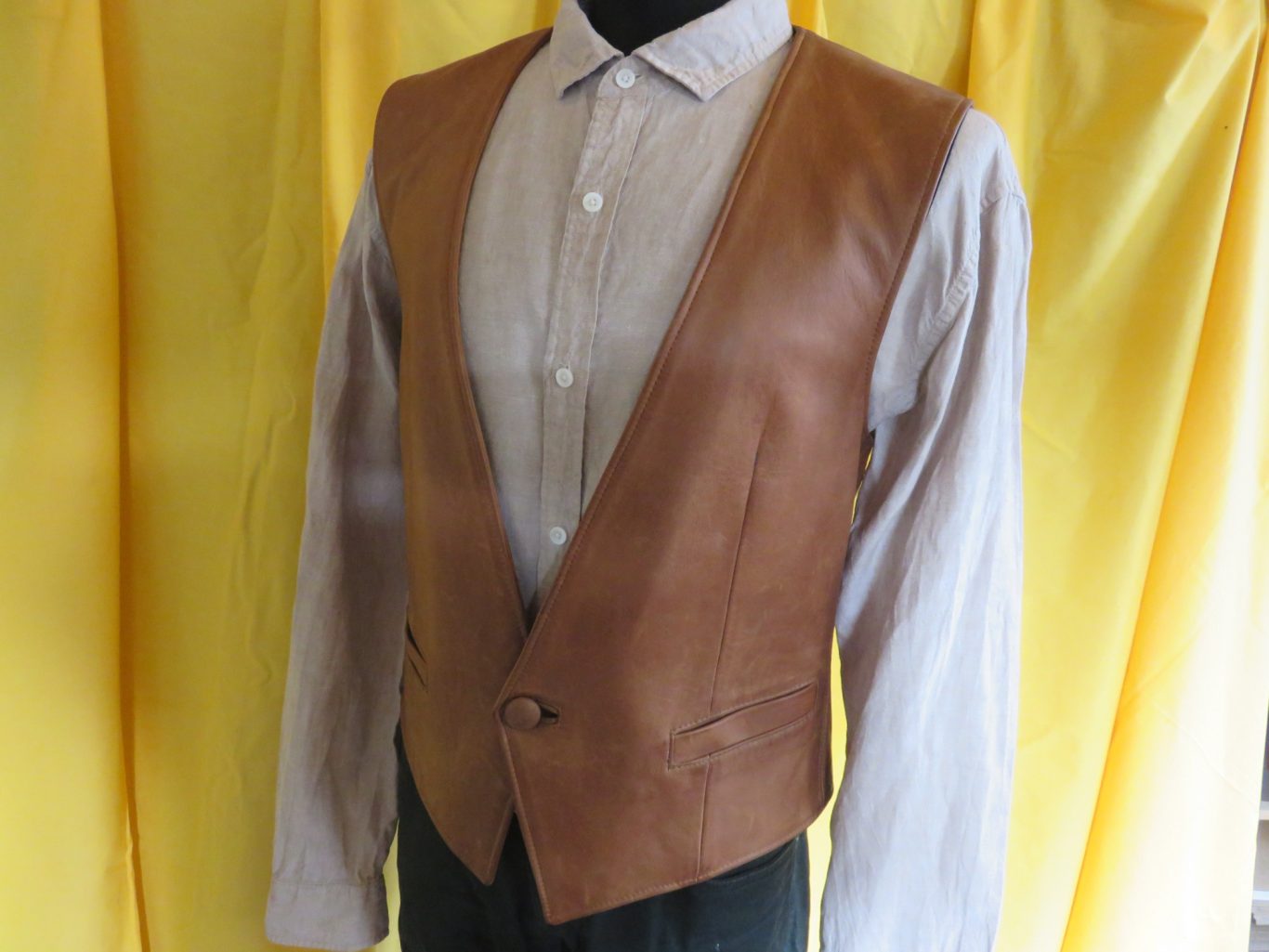 Lederweste Herren Modell "Locarno"