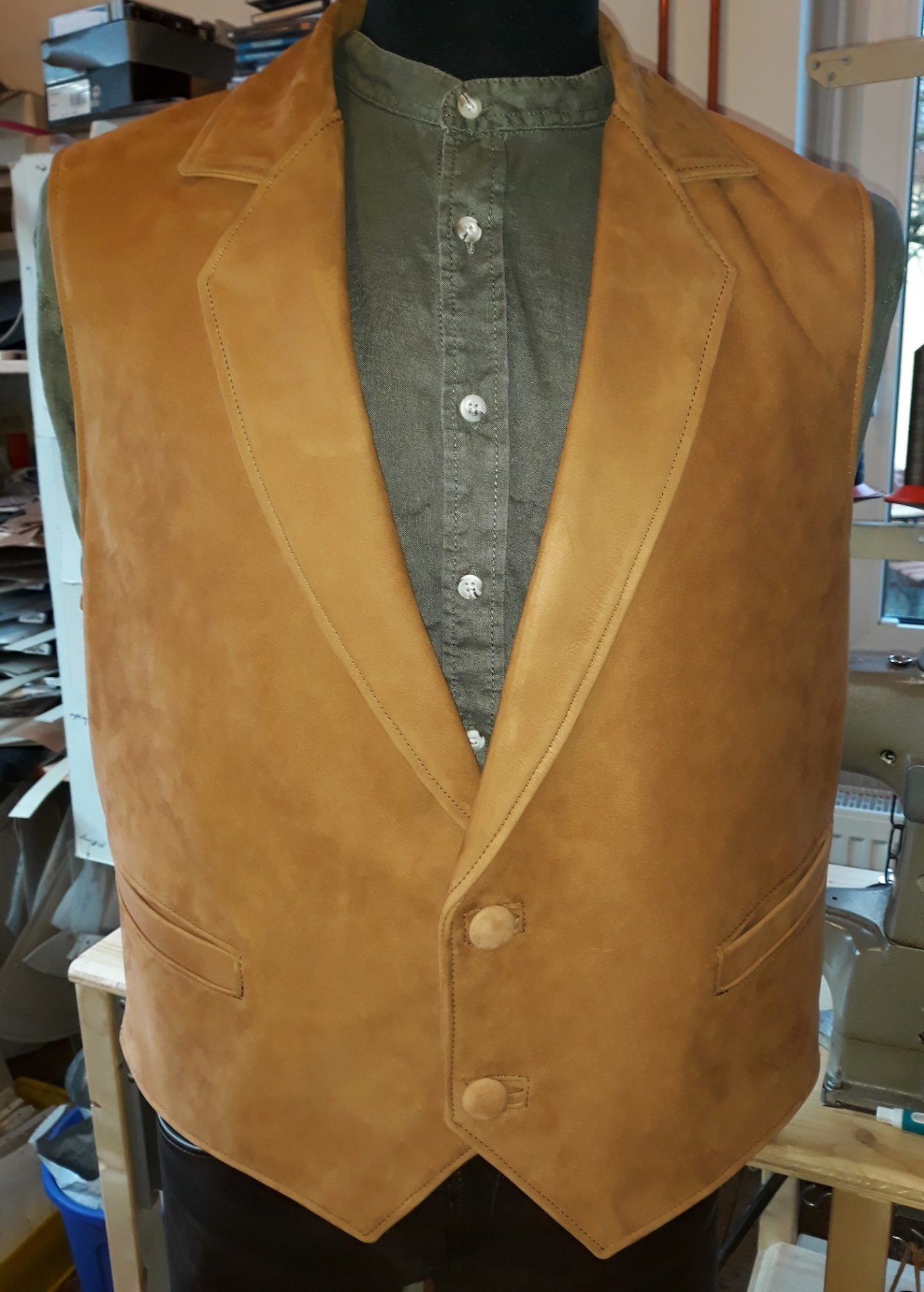 Lederweste Herren Modell "Edinburgh"