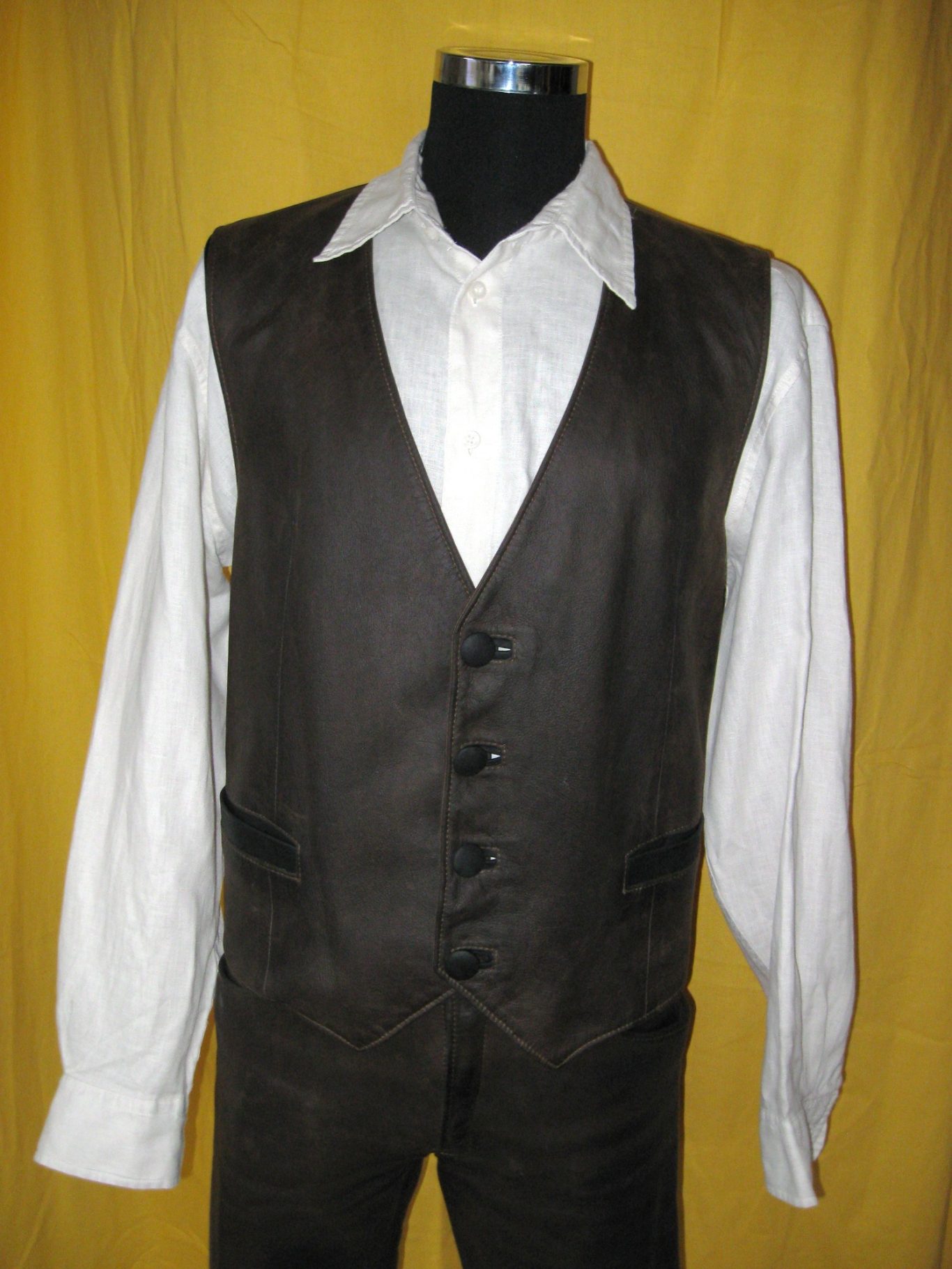 Lederweste Herren Modell "Bergamo"